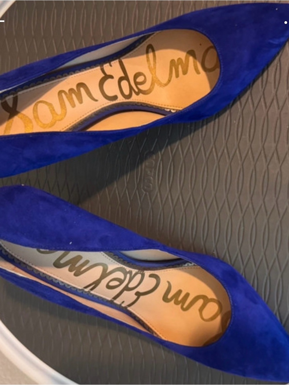 Sam Edelman Cobalt Blue Suede Pointed-Toe Heels